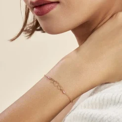 Histoire d'Or Bracelet Love Love Argent Rose Oxyde De Zirconium argent rose oxyde rose Hot