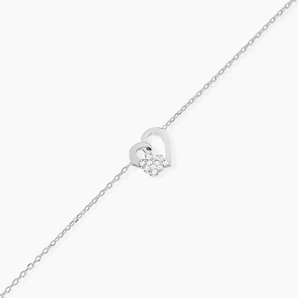 Histoire d'Or Bracelet Lucianna Argent Blanc Oxyde De Zirconium