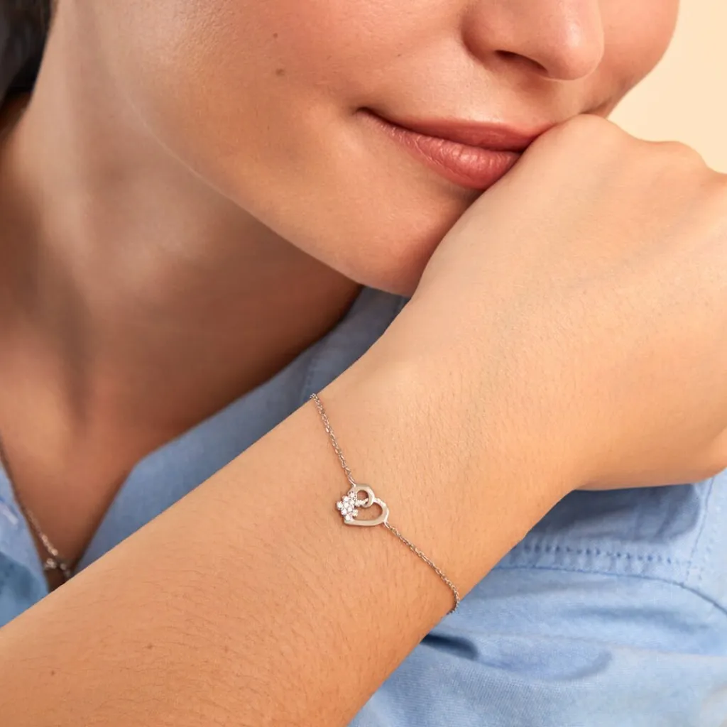 Histoire d'Or Bracelet Lucianna Argent Blanc Oxyde De Zirconium