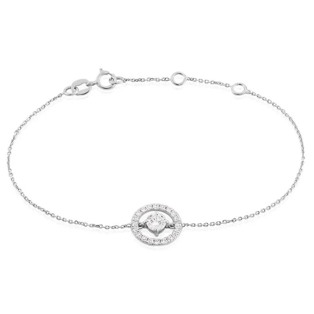 Histoire d'Or Bracelet Lucyna Or Blanc Oxyde De Zirconium Hot