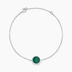 Histoire d'Or Bracelet Lunatique Argent Blanc Malachite Onyx argent blanc malachite vert Hot