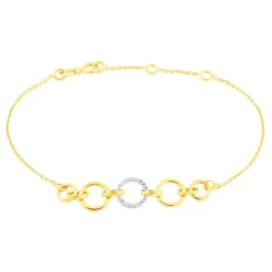 Histoire d'Or Bracelet Lutzele Or Bicolore Oxyde De Zirconium
