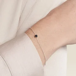 Histoire d'Or Bracelet Lylwenn argent blanc oxyde de zirconium noir New