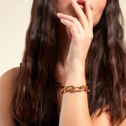 Histoire d'Or Bracelet Lyre Acier Jaune Outlet