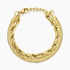 Histoire d'Or Bracelet Maddalena Acier Jaune Sale