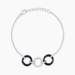 Histoire d'Or Bracelet Magalie Argent Blanc Céramique Et Oxyde De Zirconium Clearance