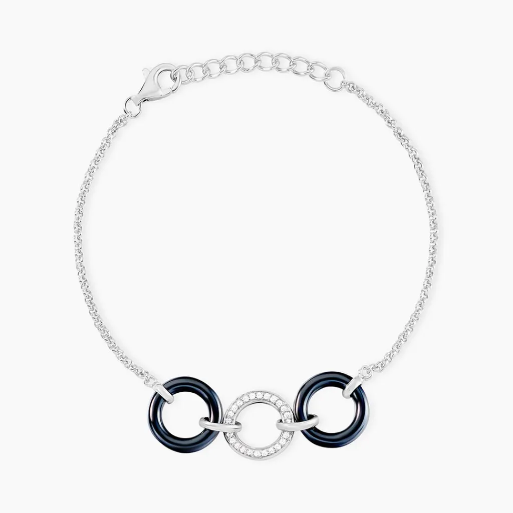 Histoire d'Or Bracelet Magalie Argent Blanc Céramique Et Oxyde De Zirconium Clearance