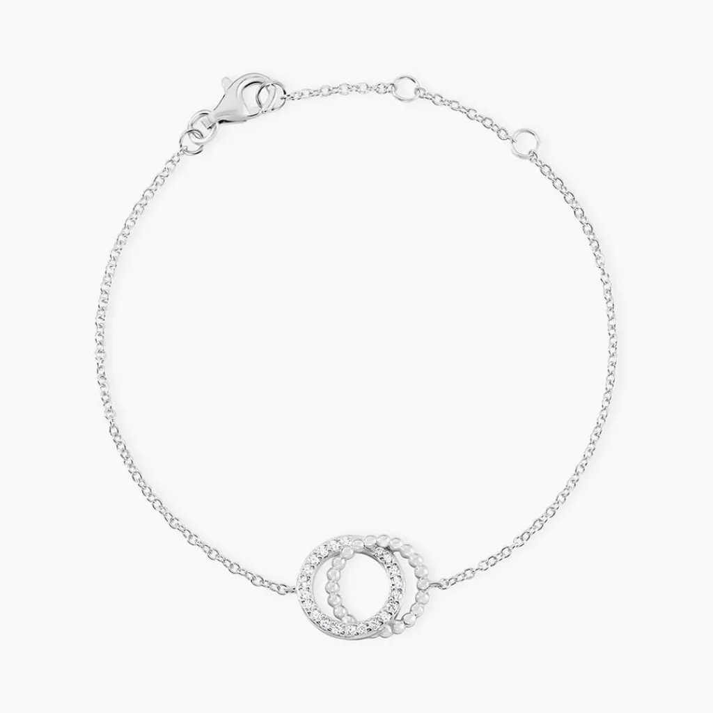 Histoire d'Or Bracelet Magou Argent Blanc Oxyde De Zirconium Hot