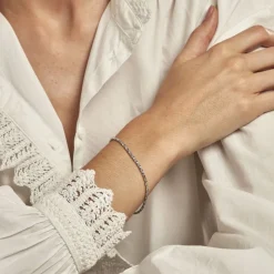 Histoire d'Or Bracelet Maille Azul Argent Blanc Outlet