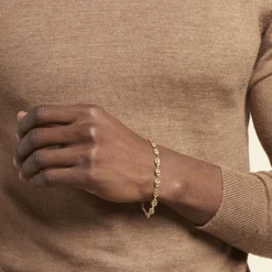 Histoire d'Or Bracelet Maille Dami Maille Grain De Cafe or jaune Discount