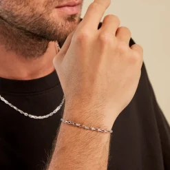 Histoire d'Or Bracelet Maille Donte Argent Blanc Online