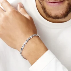 Histoire d'Or Bracelet Maille Lancelot Argent Blanc Sale