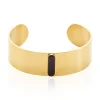 Histoire d'Or Bracelet Manchette Acier Doré Volcanus Agate Outlet