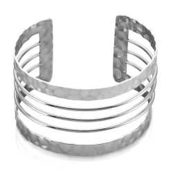 Histoire d'Or Bracelet Manchette Cambria Acier Blanc Clearance