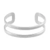 Histoire d'Or Bracelet Manchette Lisie Acier Blanc Hot