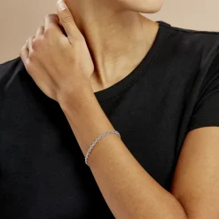 Histoire d'Or Bracelet Marie-angeline Maille Coreene Argent Blanc