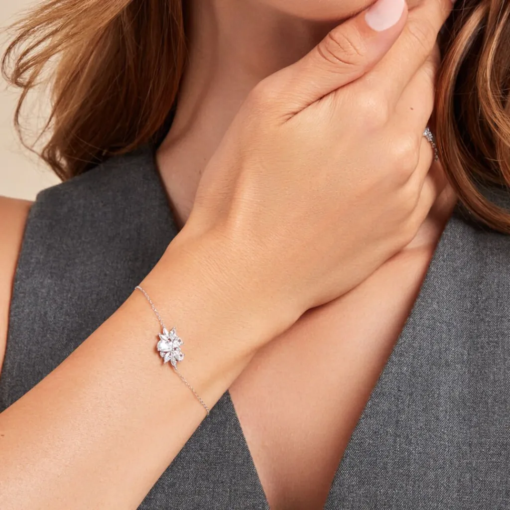 Histoire d'Or Bracelet Marquis Or Blanc Oxyde De Zirconium Online