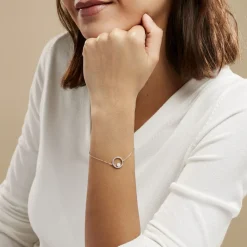 Histoire d'Or Bracelet Marthe Argent Blanc Perle De Culture Et Oxyde De Zirconium New