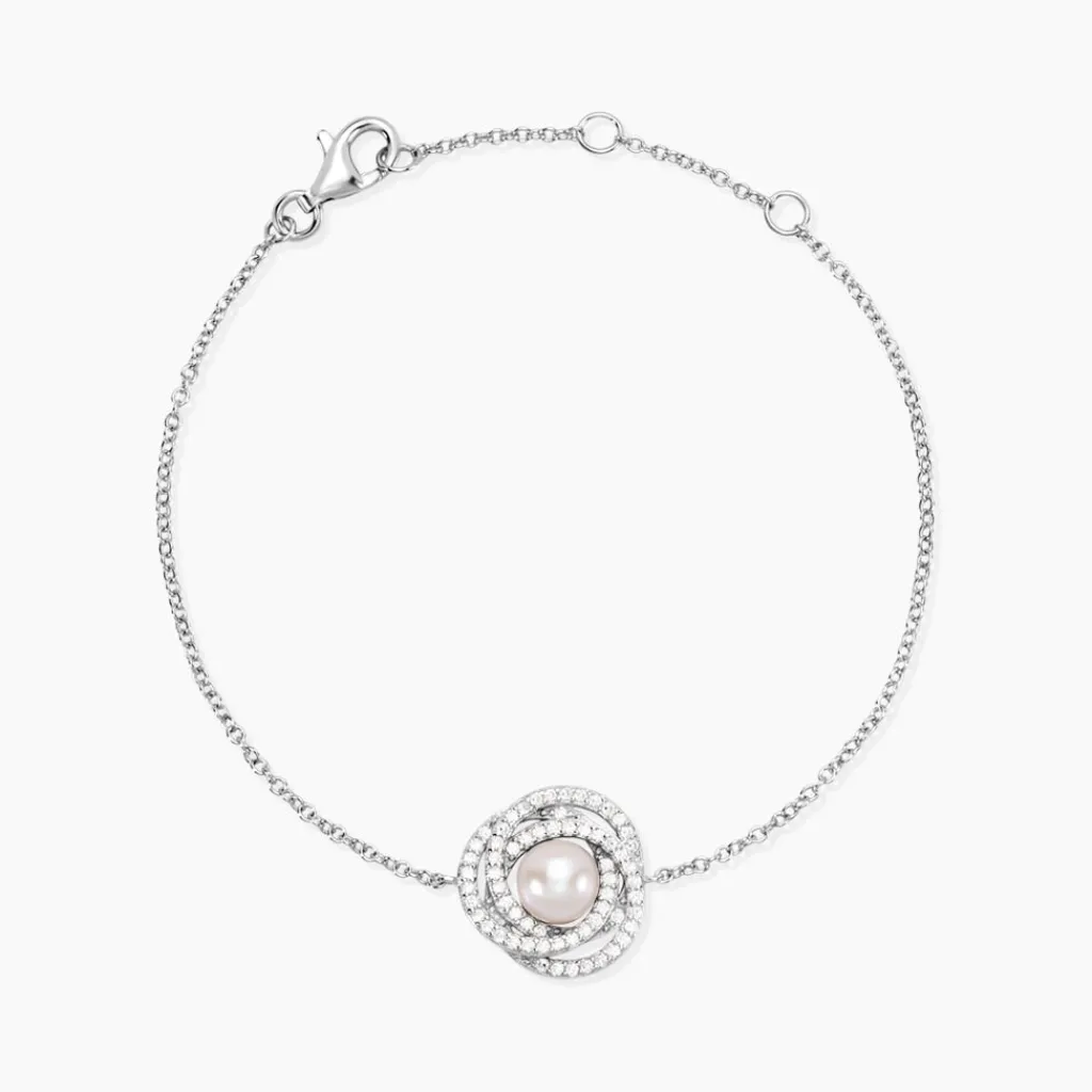 Histoire d'Or Bracelet Matilda Argent Blanc Perle De Culture Et Oxyde De Zirconium