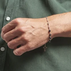 Histoire d'Or Bracelet Maximus Acier Blanc Onyx New