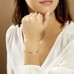 Histoire d'Or Bracelet Messaline Plaqué Or Jaune Sale