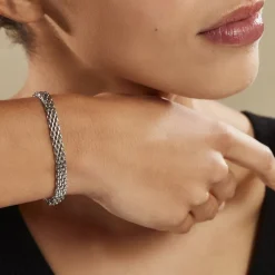 Histoire d'Or Bracelet Metropolitan Maille Fantaisie Acier Blanc Online