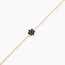 Histoire d'Or Bracelet Midnight Royalty Plaqué Or Jaune Pierre De Synthèse Clearance