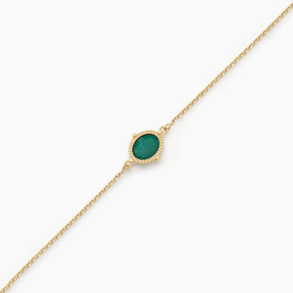 Histoire d'Or Bracelet Mirage Or Jaune Malachite or jaune malachite vert New