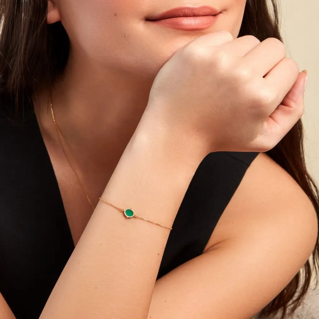 Histoire d'Or Bracelet Mirage Or Jaune Malachite or jaune malachite vert New