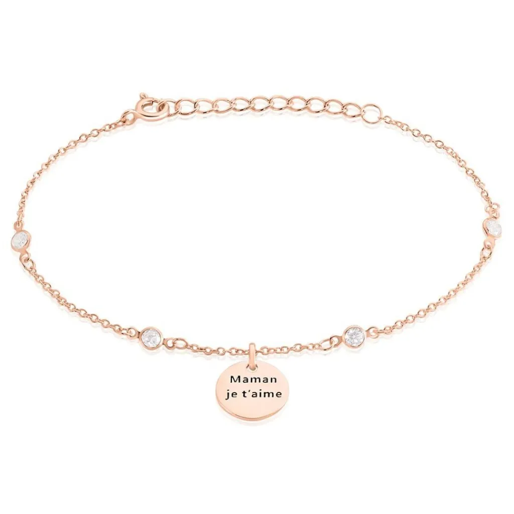 Histoire d'Or Bracelet Moa De Zirconium argent rose oxyde Discount