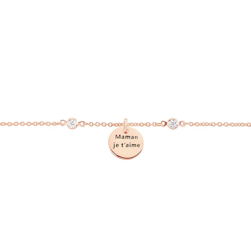 Histoire d'Or Bracelet Moa De Zirconium argent rose oxyde Discount
