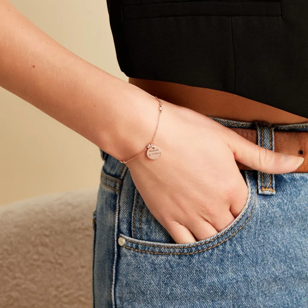 Histoire d'Or Bracelet Moa De Zirconium argent rose oxyde Discount