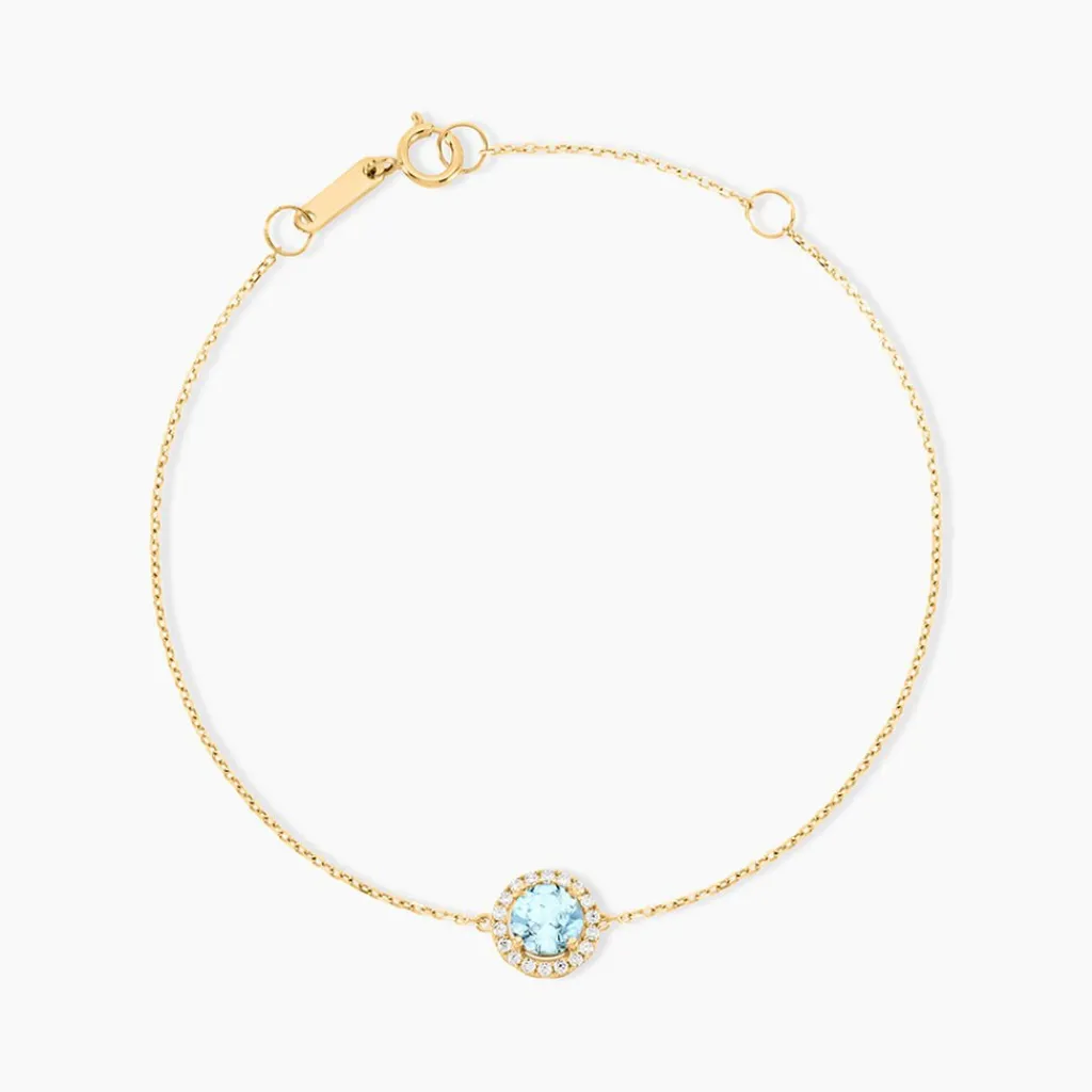 Histoire d'Or Bracelet Munira Or Jaune Topaze Oxyde De Zirconium New