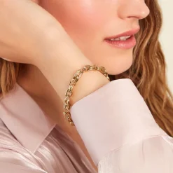 Histoire d'Or Bracelet Murano Acier Jaune Hot