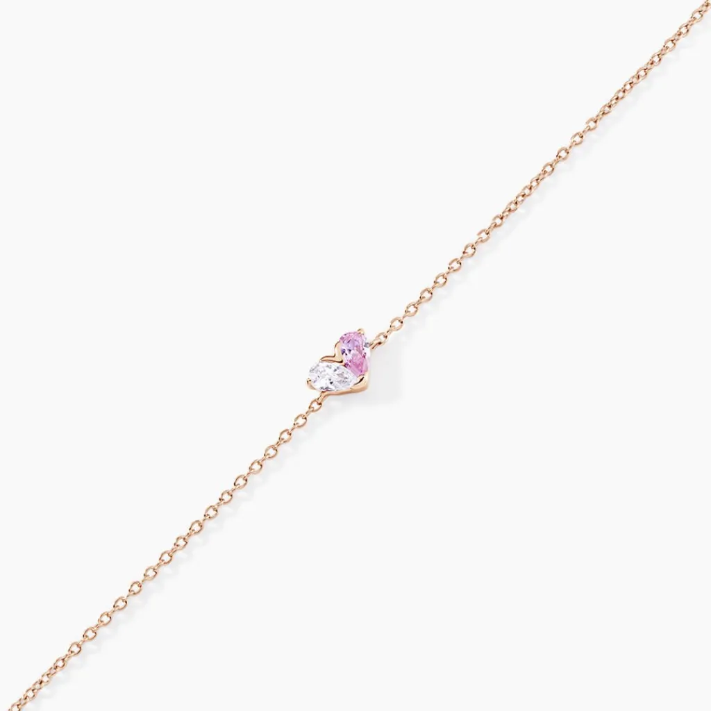 Histoire d'Or Bracelet Myhalf De Zirconium argent rose oxyde Clearance