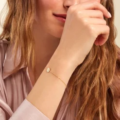 Histoire d'Or Bracelet Nacrea De Zirconium or jaune oxyde New