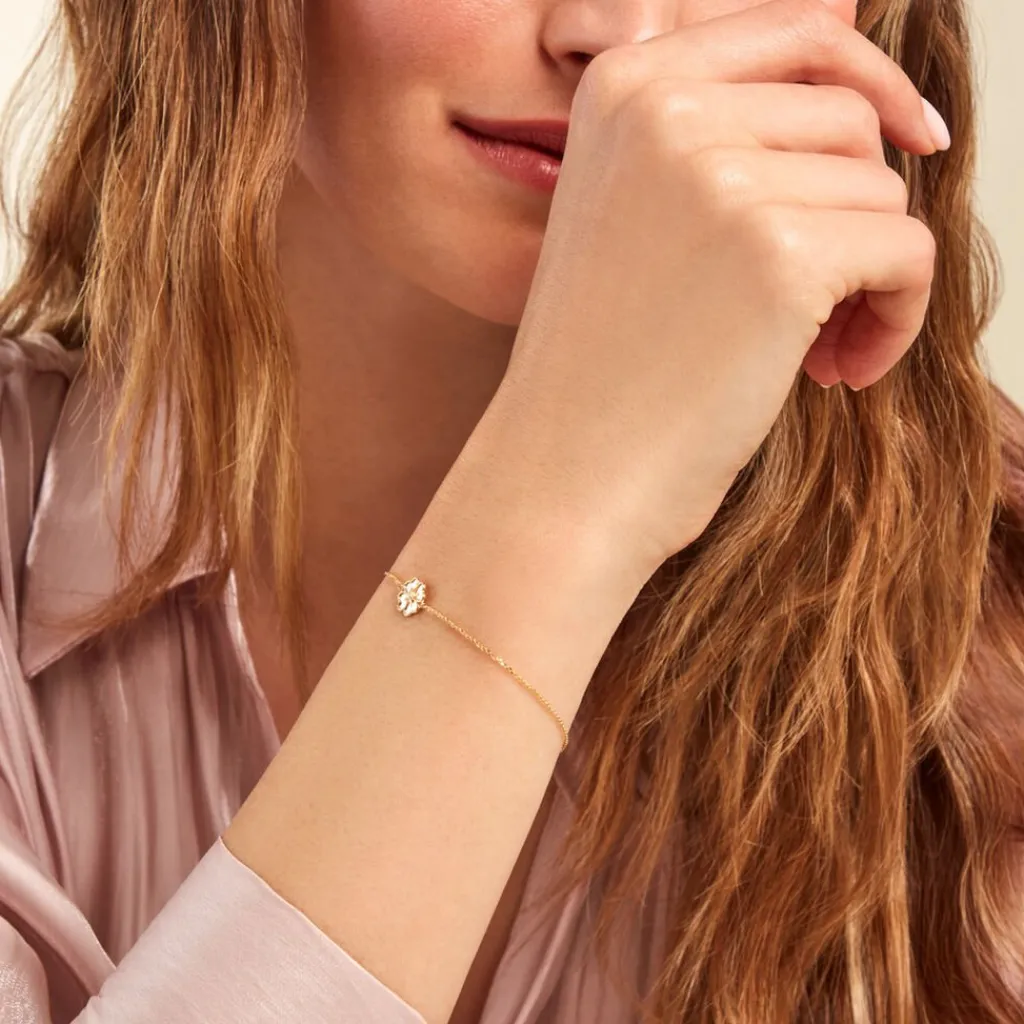 Histoire d'Or Bracelet Nacrea De Zirconium or jaune oxyde New