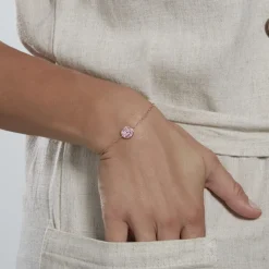 Histoire d'Or Bracelet Nelig Argent Rose Oxyde De Zirconium Discount