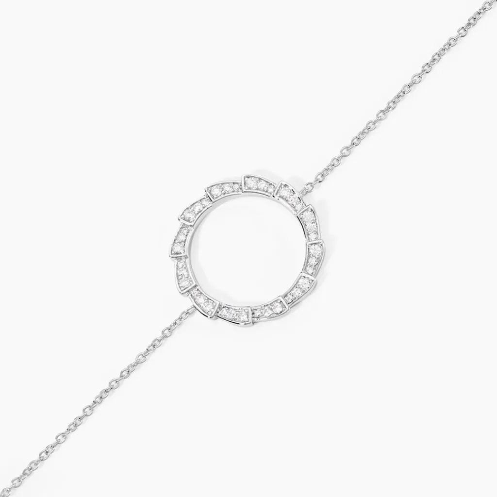 Histoire d'Or Bracelet Nevada Argent Blanc Oxyde De Zirconium Sale