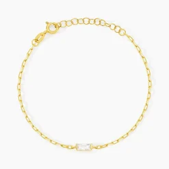 Histoire d'Or Bracelet Nigelle Argent Jaune Oxyde De Zirconium Hot