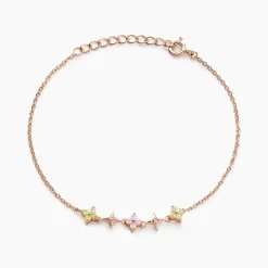 Histoire d'Or Bracelet Nimbe Argent Rose Oxyde De Zirconium argent rose oxyde bleu sky Hot