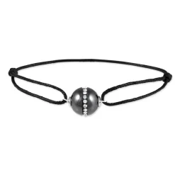 Histoire d'Or Bracelet Nina Cera Argent Blanc Strass Et Céramique argent blanc céramique noire Discount