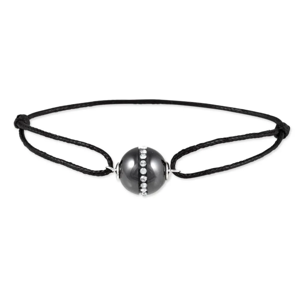 Histoire d'Or Bracelet Nina Cera Argent Blanc Strass Et Céramique argent blanc céramique noire Discount