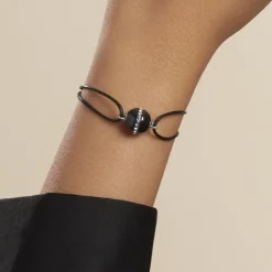 Histoire d'Or Bracelet Nina Cera Argent Blanc Strass Et Céramique argent blanc céramique noire Discount