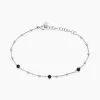 Histoire d'Or Bracelet Nissia Argent Blanc Verre New