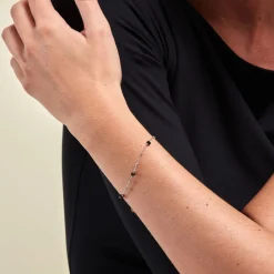 Histoire d'Or Bracelet Nissia Argent Blanc Verre New