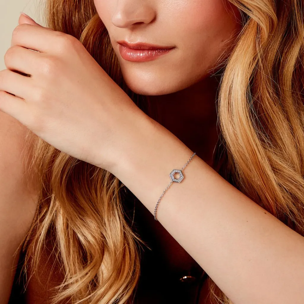 Histoire d'Or Bracelet Noely Argent Blanc Oxyde De Zirconium Clearance