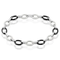 Histoire d'Or Bracelet Nowell Argent Blanc Oxyde De Zirconium Et Céramique Clearance