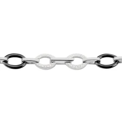 Histoire d'Or Bracelet Nowell Argent Blanc Oxyde De Zirconium Et Céramique Clearance
