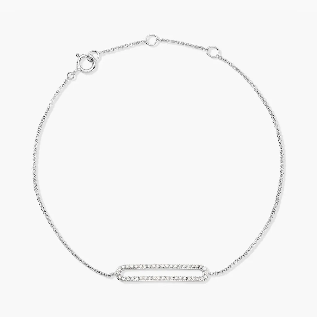 Histoire d'Or Bracelet Octavia Or Blanc Diamant Outlet
